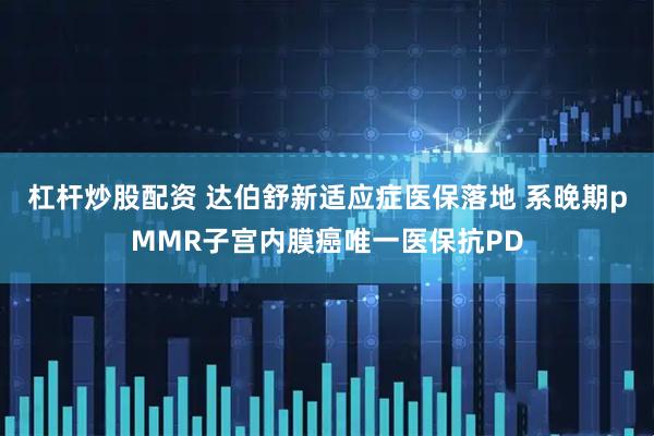 杠杆炒股配资 达伯舒新适应症医保落地 系晚期pMMR子宫内膜癌唯一医保抗PD