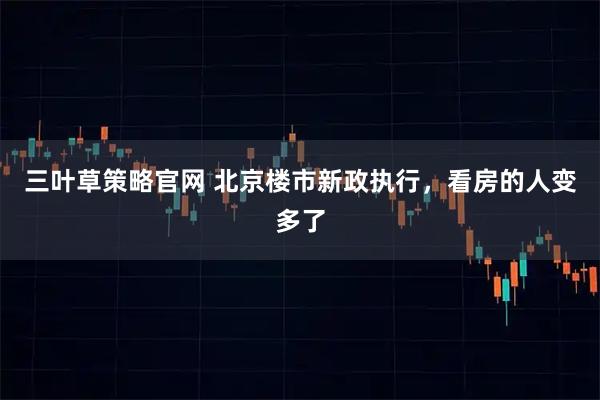 三叶草策略官网 北京楼市新政执行，看房的人变多了